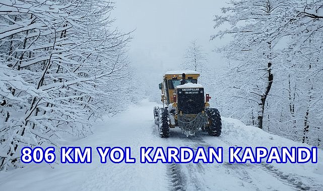 Nisan'da Kar Yağdı; Ordu'da 806 KM Yol Kardan Kapandı!