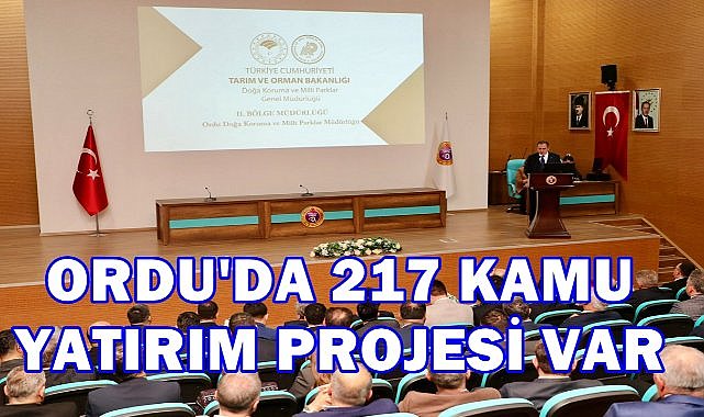 Ordu'da 217 Kamu Projesi Yürütülüyor