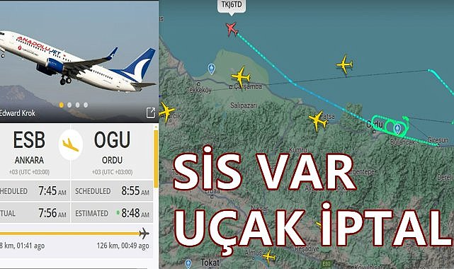 Son Dakika..Ordu Giresun Havalimanı'nda Sis Kabusu; Seferler İptal!